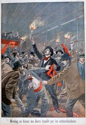 Møte til støtte for boerne forstyrret av antinasjonalistene, 1900