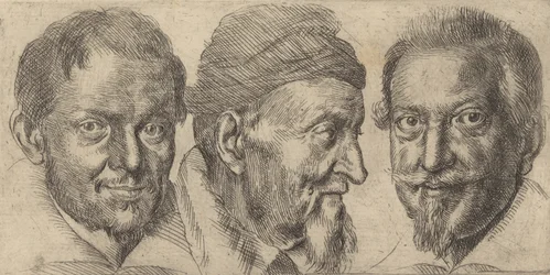 Tre portretter som muligens representerer Camillo Graffic, Ercole Pedemonte og Antoni ..., ca. 1620-30.