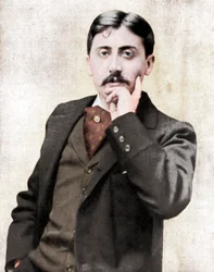 Marcel Proust , fransk intellektuell, romanforfatter, essayist og kritiker, sent på 1800- og begynnelsen av 1900-tallet