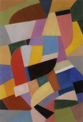 Sammensetning; Komposisjon, ca. 1935-1937 (pastell på papir)