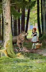 Rødhette, ca. 1900 (postkort)
