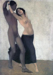 Et afroeuropeisk par dansere, ca. 1903