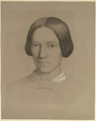 Portrett av Emilie Scholderer, kunstnerens mor, en face