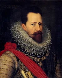 Portrett av condottiere Alexander (Alessandro) Farnese, hertug av Parma, guvernør i Nederland (1545-1592) Maleri av Octavius Van Veen (eller Vaenius eller Venius) (1556-1629) 1585 ca. søndag. 0,58 X 0,48 m Brussel, Museum of Royal Fine Arts