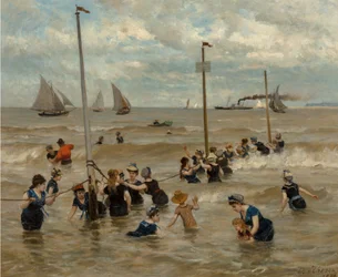 Bade ved sjøen, 1876.