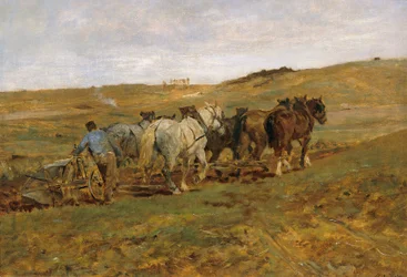 pløyende bonde