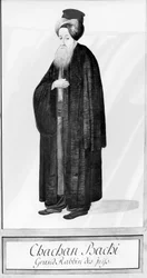 Chachan Bachi, overrabbineren i Istanbul, ca. 1790 (akvarell på papir)