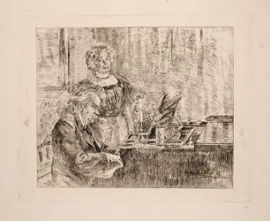 Edvard og Nina Grieg ved pianoet