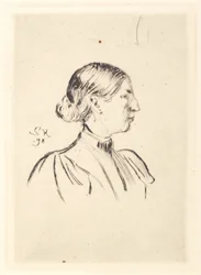 Portrett av Anna Ancher, profil