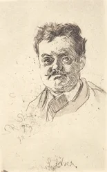 Portrett av Carl Locher, ett ansikt
