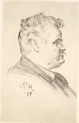 Portrett av Carl Locher, profil