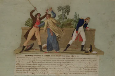 Attentatet på general Kleber av en fanatiker, 14. juni 1800 (gouache)