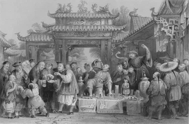 En inneboende lege ved Tien-sing, 1843