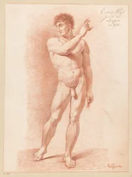 Stående mannlig naken, sett forfra (1. premie 1815)