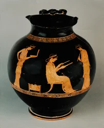 Tre muser. Rødfiguret oenochoe …