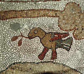 Due med en olivenkvist. Mosaikk (mosaikk)