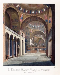 Interiøret i San Marco-basilikaen i Venezia (Italia)