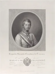 Ovalt portrett av Leopold II, storhertug av Toscana, 1833., 1833.
