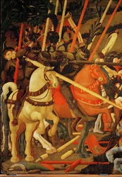 Riddere i rustning (tempera på tre)