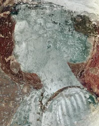Scener av klosterliv: hode av engel Detalj (Fresco
