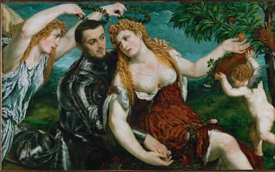 Venus og Mars kronet av seier (maleri på lerret)