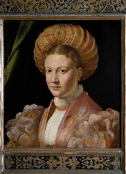 Portrett av en ung kvinne grevinne Gozzadini. (Maleri