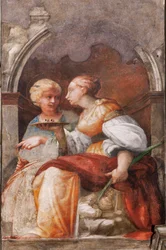 St. Lucy og St. Apollonia, ca. 1523 (fresco)
