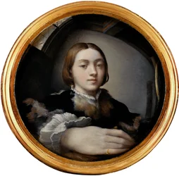 Selvportrett i et konvekst speil, ca. 1524
