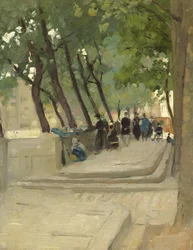 Bokmarkedet på venstre bredd, Paris, ca. 1900