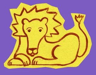 Horoskop: løvens tegn. Illustrasjon av P. La Porta.