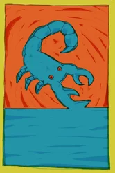 Zoodiaco 2, skorpion, 2005 (kollasje akryl)