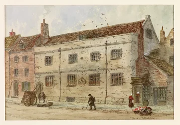Old Grammar School, slutten av 1800-tallet til begynnelsen av 1900-tallet (akvarell og blyant)