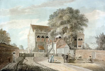 Utsikt over den store salen ca. 1781 (akvarell og blyant på papir)
