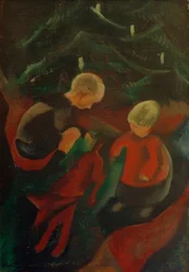 To barn under juletreet