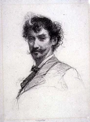 Portrett av James Abbott McNeill Whistler (1834-1903) (fotogravyr)