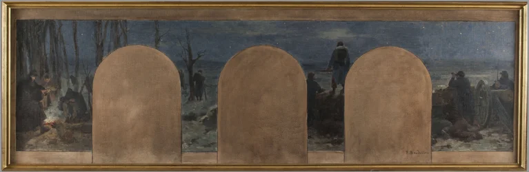 Skisse for kabinettet til prefekten for Hôtel de Ville: Eksternt forsvar under beleiringen av Paris i 1870