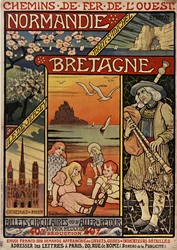Vestjernbanene. Normandie, Bretagne, 1900.