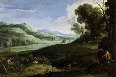 Landskap med jegere, 1619.