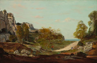 Landskap ved Saint-André, nær Marseille, ca. 1865 (olje på trepanel)