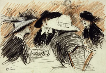 Deres hatter: damer på Ritz, New York, 1913