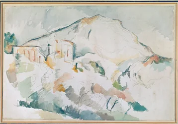 Sainte-Victoire-fjellet (akvarell)