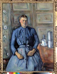 Kvinnen på kafeteriaen Maleri av Paul Cezanne (1839-1906) 1890 Søn. 1,30 x 0,96 m Paris, Orsay-museet