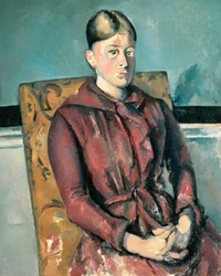 Madame Cézanne i en gul lenestol