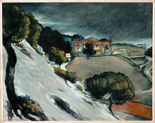 Smeltende snø ved L#39;Estaque (olje på lerret)