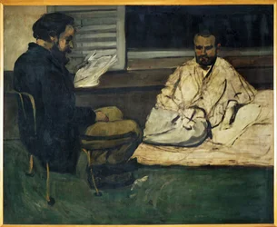 Paul Alexis leser for Emile Zola (olje på lerret)