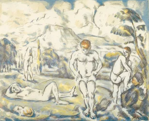 De badegjester (stor tallerken)