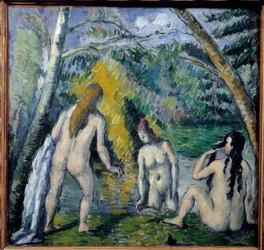 Three Bathers av Paul Cezanne (1839-1906). 1879