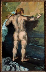 Bather and Rock Painting av Paul Cezanne (1839-1906) 1868 Norfolk, Chrysler museum