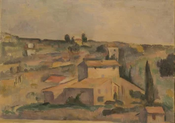 E.Fabbri (etter Cézanne), landskap ved Bellevue