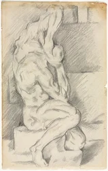 Skisse av anatomisk skulptur recto Skisse av Madame Cézanne verso, 188184.